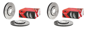 2x Brembo Xtra Vented Cross Drilled Brake Rotor | 1999-2010 Fitment | VW Golf Jetta Beetle 2x Brembo Xtra Vented Cross Drilled Brake Rotor | 1999-2010 Fitment | VW Golf Jetta Beetle