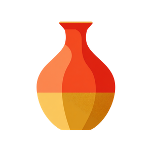 Geometric Red Vase Vinyl Car Decal Sticker – Waterproof & UV-Resistant 6.826666666666667"