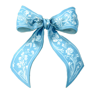 Pastel Blue Bow Vinyl Car Decal Sticker – Waterproof & UV-Resistant 6.826666666666667"