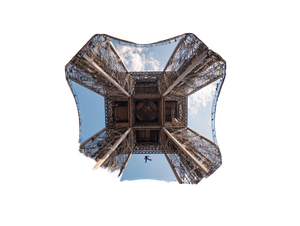 Skydiver Over Eiffel Vinyl Car Decal Sticker – Waterproof & UV-Resistant 6.1866666666666665"