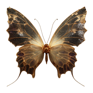 Golden Web Butterfly Vinyl Car Decal Sticker – Waterproof & UV-Resistant 3.4133333333333336"