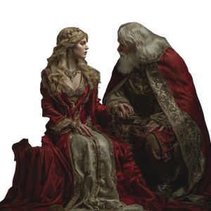Queen Guinevere Throne Vinyl Car Decal Sticker – Waterproof & UV-Resistant 3.4133333333333336"