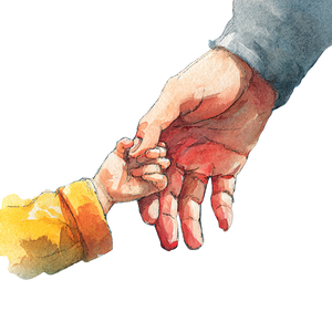Family Hands Holding V2 Vinyl Car Decal Sticker – Waterproof & UV-Resistant 3.4133333333333336"