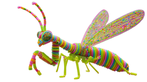 Candy Praying Mantis Vinyl Car Decal Sticker – Waterproof & UV-Resistant 5.4