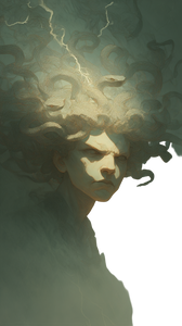 Angry Medusa Portrait V2 Vinyl Car Decal Sticker – Waterproof & UV-Resistant 9.706666666666667"