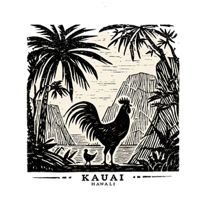 Kauai Rooster Logo Vinyl Car Decal Sticker – Waterproof & UV-Resistant 6.826666666666667"