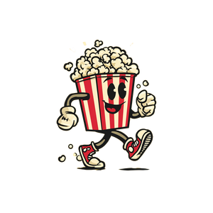 Walking Popcorn Mascot Vinyl Car Decal Sticker – Waterproof & UV-Resistant 6.826666666666667"