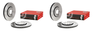 2x Ultimate Performance Brembo Brake Rotor for 1999-2010 Volkswagen Jetta, Golf, Beetle | Vented Design, High Carbon Cast Iron, Eye-Catching Finish