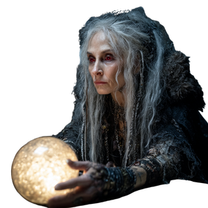 Witch With Crystal Ball V3 Vinyl Car Decal Sticker – Waterproof & UV-Resistant 3.4133333333333336"