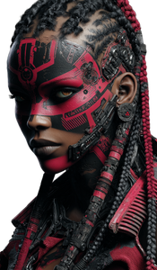 Cyberpunk Tribal Woman Vinyl Car Decal Sticker – Waterproof & UV-Resistant 4.746666666666667"