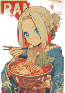 Anime Girl Eating Ramen V3 Vinyl Car Decal Sticker – Waterproof & UV-Resistant 8.746666666666666"