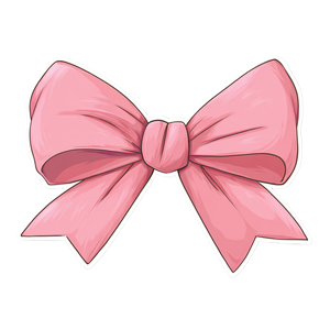 Pink Bow Sticker Vinyl Car Decal Sticker – Waterproof & UV-Resistant 3.4133333333333336"