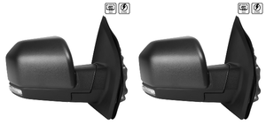 2x Upgrade Your Ford F-150 With Power Adjustable Black ABS Mirror | Foldable, Heated, With Turn Signal, Durable ABS Plastic