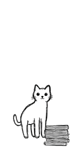 Cat With Books Vinyl Car Decal Sticker – Waterproof & UV-Resistant 9.706666666666667"