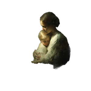 Ethereal Mother Child Vinyl Car Decal Sticker – Waterproof & UV-Resistant 3.4133333333333336"