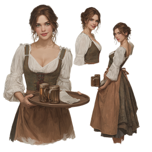 Medieval Tavern Worker Vinyl Car Decal Sticker – Waterproof & UV-Resistant 6.826666666666667"