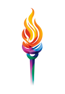 Olympic Flame Logo Vinyl Car Decal Sticker – Waterproof & UV-Resistant 4.373333333333333"