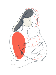 Mother Nursing Baby V2 Vinyl Car Decal Sticker – Waterproof & UV-Resistant 8.213333333333333"