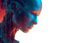 Glowing Robot Head V2 Vinyl Car Decal Sticker – Waterproof & UV-Resistant 5.4