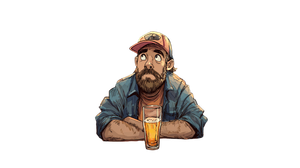 Confused Man At Bar Vinyl Car Decal Sticker – Waterproof & UV-Resistant 5.4
