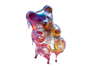 Melting Gummy Bear Vinyl Car Decal Sticker – Waterproof & UV-Resistant 6.1866666666666665"