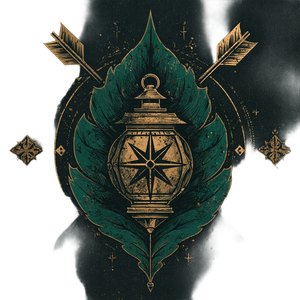 Stylized Lantern Compass Vinyl Car Decal Sticker – Waterproof & UV-Resistant 6.826666666666667"