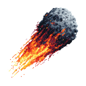 Pixel Art Meteor Vinyl Car Decal Sticker – Waterproof & UV-Resistant 3.4133333333333336"