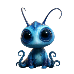 Blue Alien Baby Vinyl Car Decal Sticker – Waterproof & UV-Resistant 3.4133333333333336"