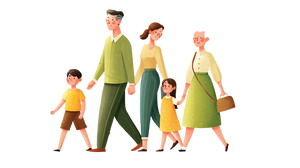 Happy Chinese Family V3 Vinyl Car Decal Sticker – Waterproof & UV-Resistant 2.72"