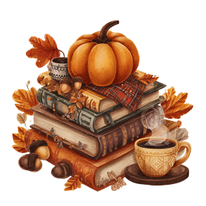 Autumn Book Stack V2 Vinyl Car Decal Sticker – Waterproof & UV-Resistant 3.4133333333333336"
