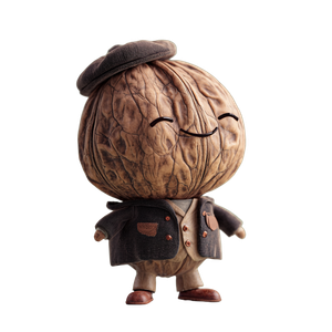 Walnut Character Person Vinyl Car Decal Sticker – Waterproof & UV-Resistant 3.4133333333333336"