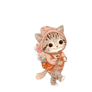 Kitten In Outfit V2 Vinyl Car Decal Sticker – Waterproof & UV-Resistant 3.4133333333333336"