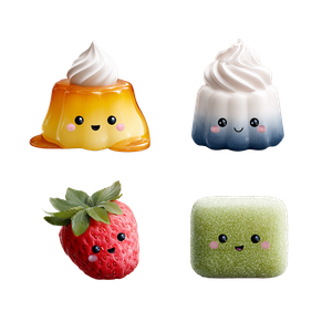 Cute Dessert Emojis Vinyl Car Decal Sticker – Waterproof & UV-Resistant 3.4133333333333336"