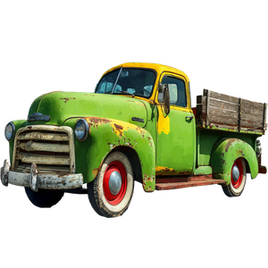 Vintage Green Truck Vinyl Car Decal Sticker – Waterproof & UV-Resistant 3.4133333333333336"
