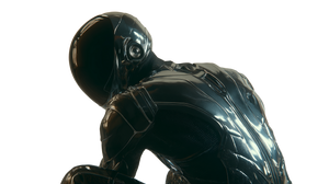 Futuristic Cyber Suit Vinyl Car Decal Sticker – Waterproof & UV-Resistant 2.72"