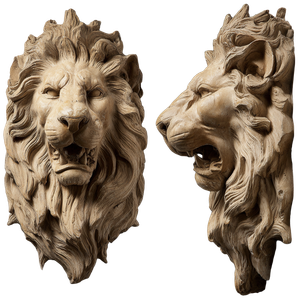 Lion Head Sculpture V4 Vinyl Car Decal Sticker – Waterproof & UV-Resistant 3.4133333333333336"