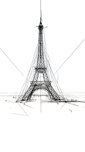 Eiffel Tower Architecture Vinyl Car Decal Sticker – Waterproof & UV-Resistant 4.8533333333333335"