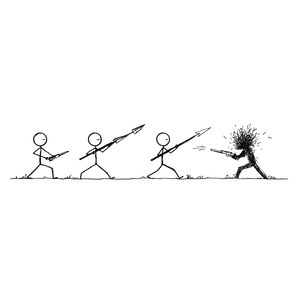 Stick Figure War Vinyl Car Decal Sticker – Waterproof & UV-Resistant 3.4133333333333336"