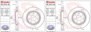 2x Brembo Brake Rotor | High Performance Vented Design for Ford F-150 | ECE-R90 Certified