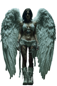 Gothic Angel Woman V6 Vinyl Car Decal Sticker – Waterproof & UV-Resistant 8.96"