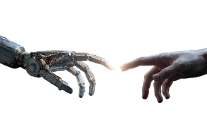 Ai Hand Connection Vinyl Car Decal Sticker – Waterproof & UV-Resistant 5.653333333333333"