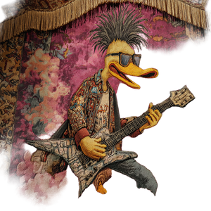 Punk Rock Duck V2 Vinyl Car Decal Sticker – Waterproof & UV-Resistant 3.4133333333333336"