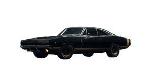 Black Dodge Charger V2 Vinyl Car Decal Sticker – Waterproof & UV-Resistant 2.56"