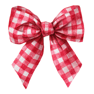Gingham Pattern Bow Vinyl Car Decal Sticker – Waterproof & UV-Resistant 3.4133333333333336"