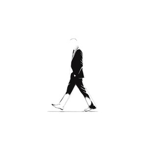 Silhouette Walking Man Vinyl Car Decal Sticker – Waterproof & UV-Resistant 3.4133333333333336"