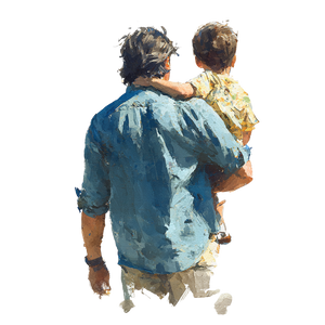 Father And Son V153 Vinyl Car Decal Sticker – Waterproof & UV-Resistant 3.4133333333333336"