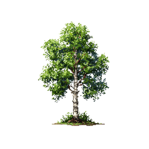 Pixel Birch Tree V2 Vinyl Car Decal Sticker – Waterproof & UV-Resistant 3.4133333333333336"