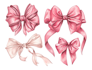Pink Satin Bows Vinyl Car Decal Sticker – Waterproof & UV-Resistant 6.1866666666666665"