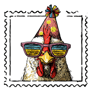 Chicken Party Accessories Vinyl Car Decal Sticker – Waterproof & UV-Resistant 3.4133333333333336"