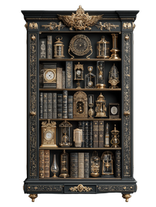 Magical Obsidian Bookshelf Vinyl Car Decal Sticker – Waterproof & UV-Resistant 8.213333333333333"